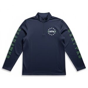 NFL Seattle Seahawks Team Apparel Men's Blue Pullover 1/4 Zip Sized M